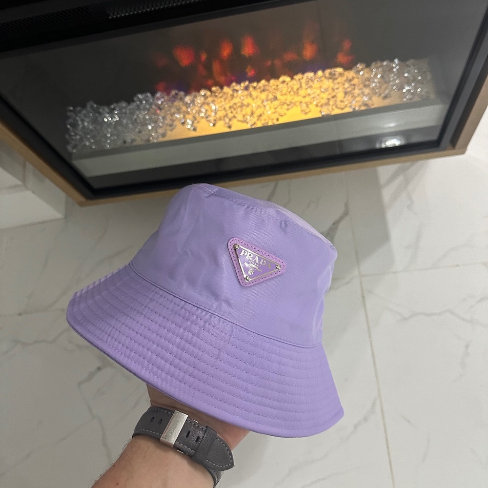 PRADA Re Nylon OS BUCKET HAT Purple Nylon  Unisex cap Excellent Condition